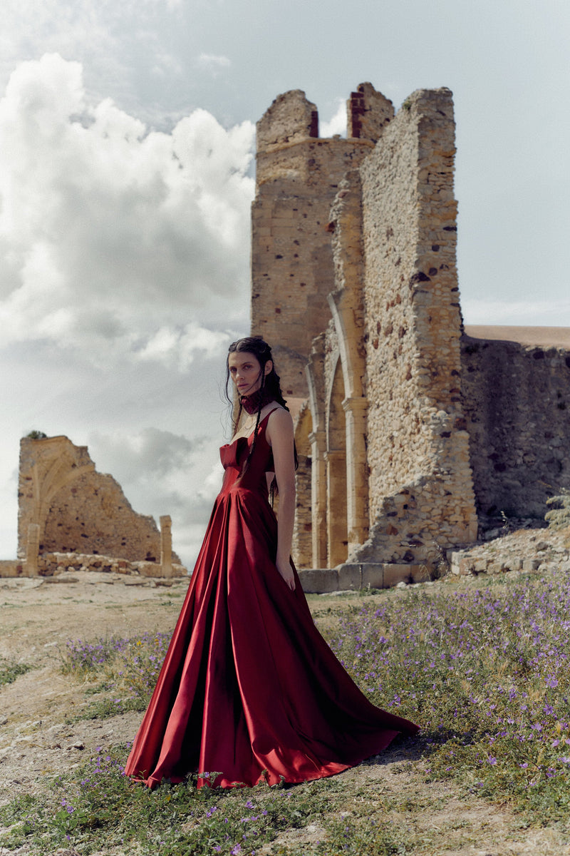 Antonio Marras Abiti Antonio Marras Eleonora Dress Silk Bordeaux