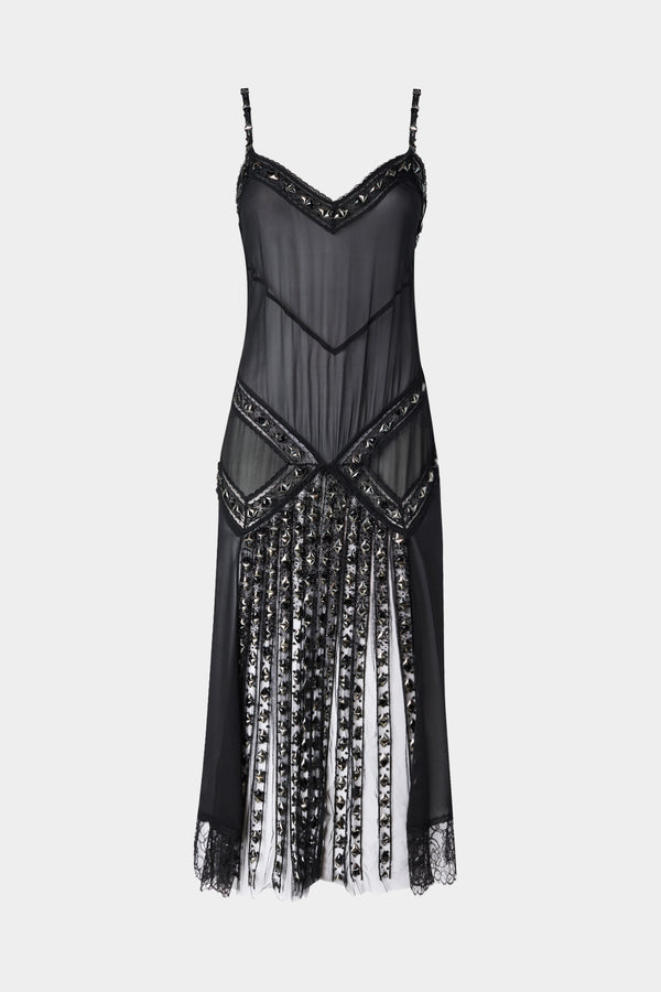Black Jewel Slip Dress