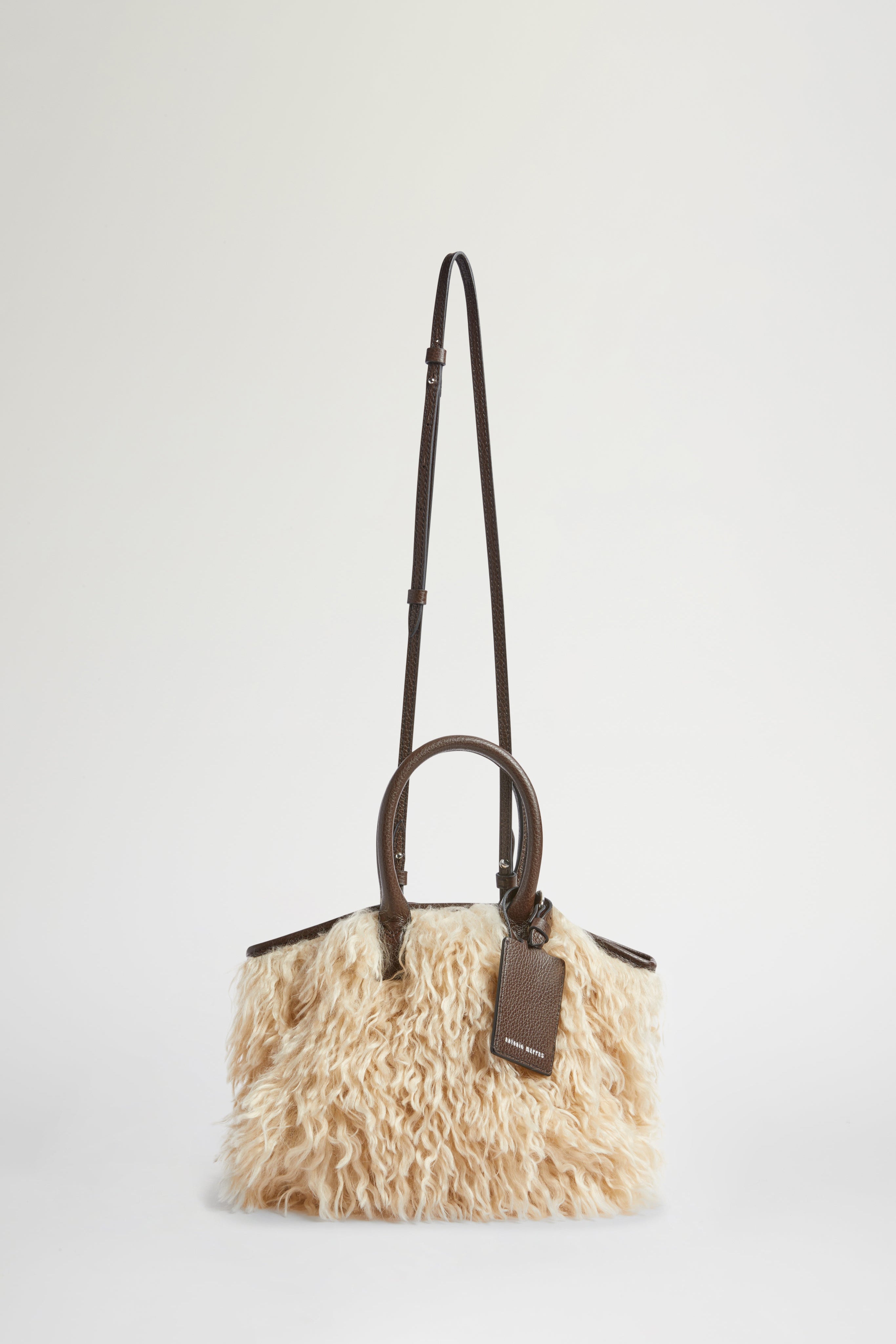 Elegant women shoulder bag in eco fur Alma Mini Antonio Marras