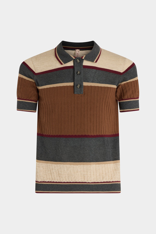 Striped Knit Polo