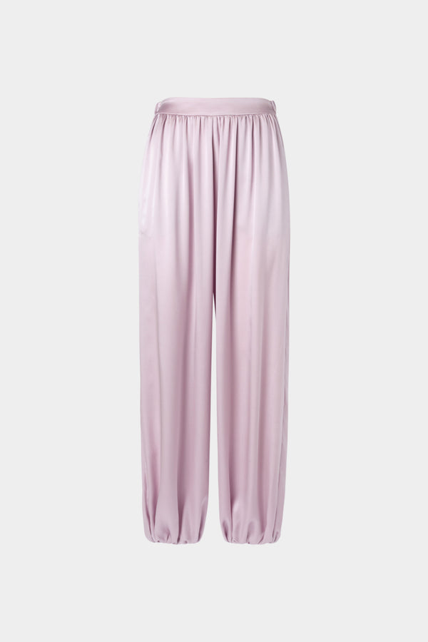 Lilac Silk Satin Joggers