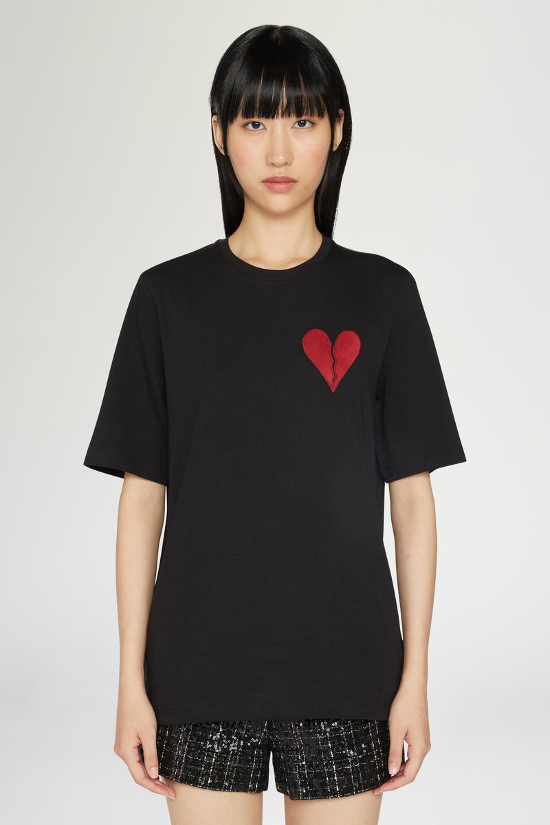 Pistol Boutique Uomo Nero Profondo Scollo A V Amore & Odio Cuore - Foto 11