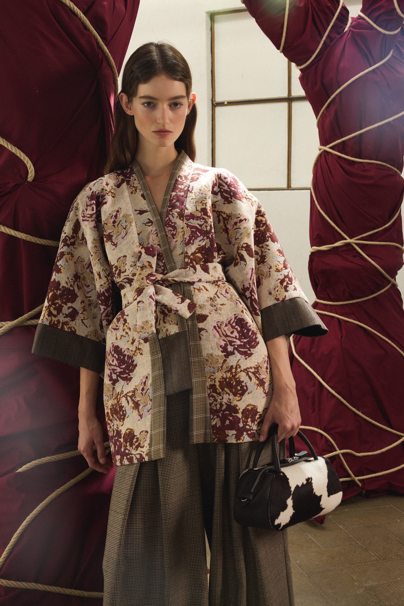 Rose Jacquard Kimono