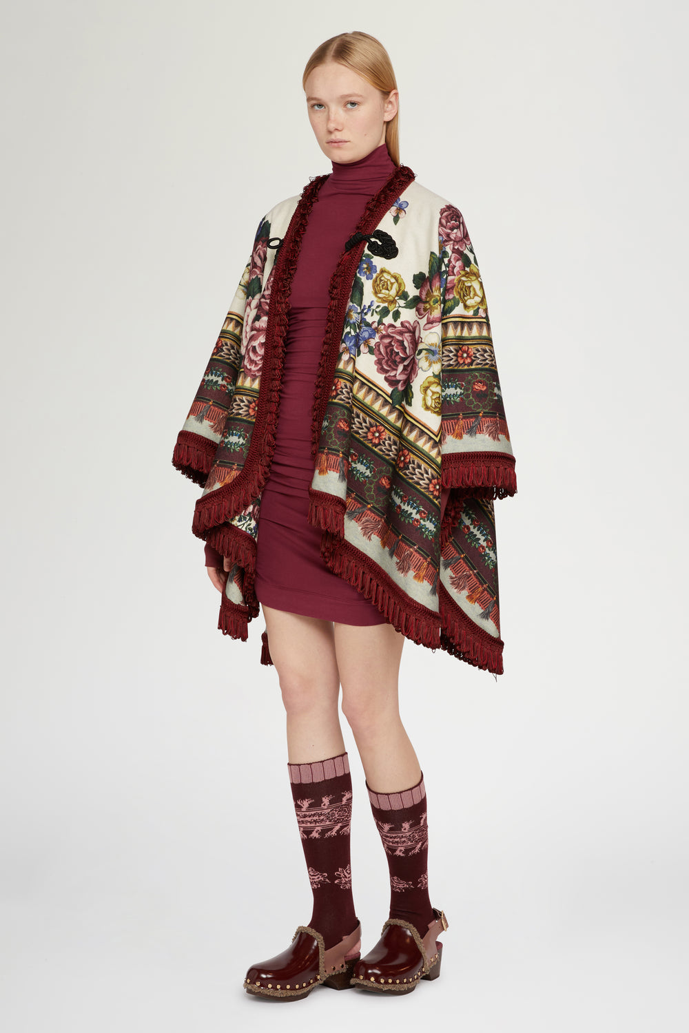 Bordeaux Jersey Mini Dress