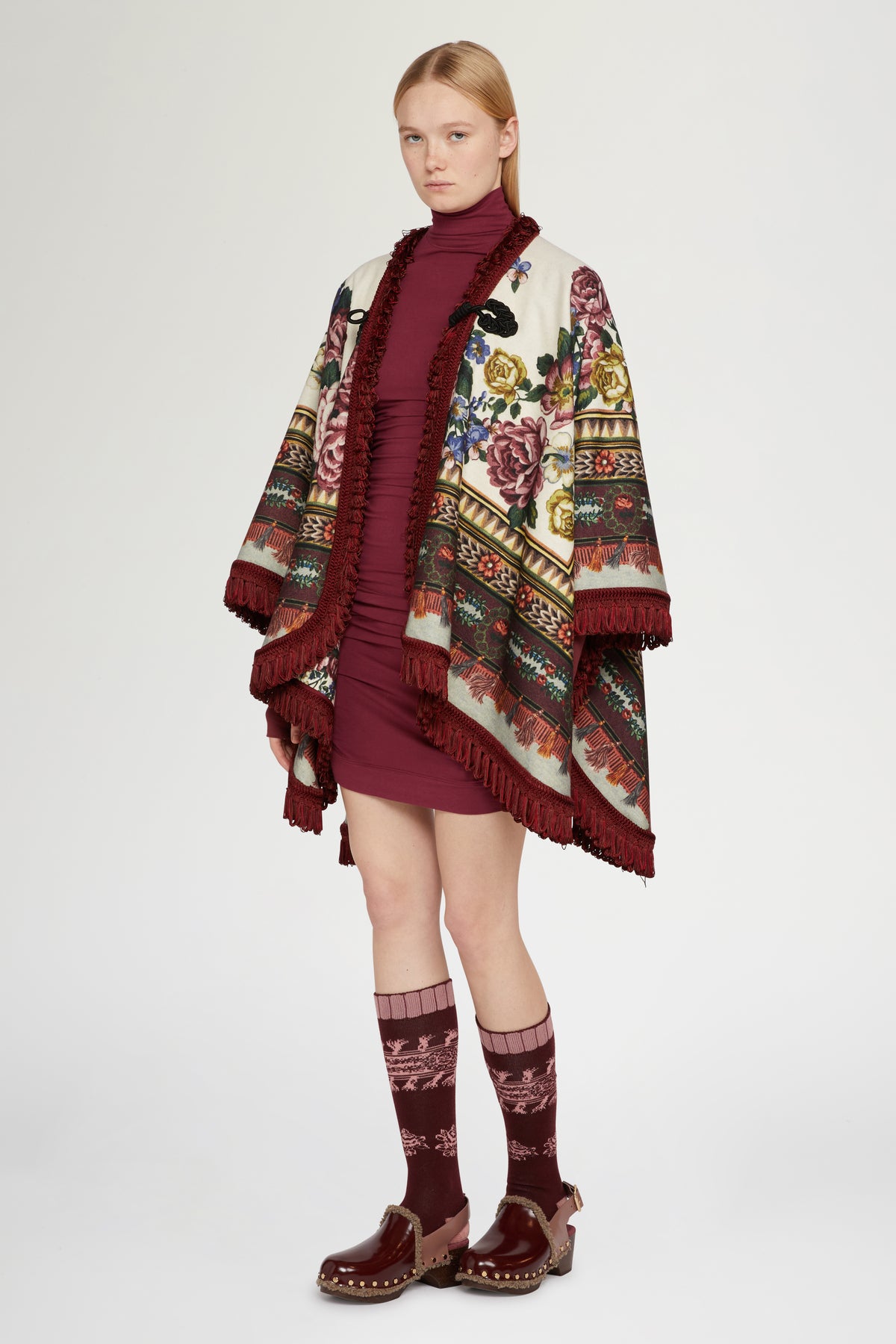 Abito Mini in Jersey Bordeaux