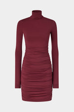 Abito Mini in Jersey Bordeaux