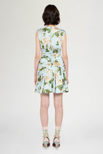 Chiné Rose Draped Jersey Mini Dress