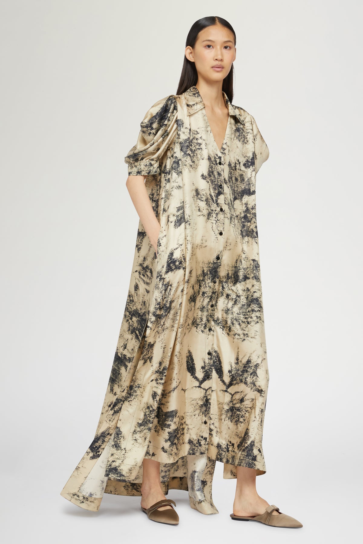 Long Dress Tropical Print