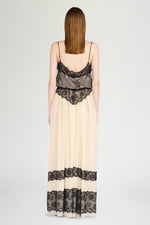 Long Slip Dress with Lace Details