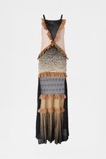 Patchwork Knit Slip Dress