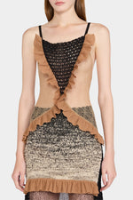 Patchwork Knit Slip Dress