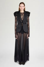 Long Sleeve Lace Sheer Dress