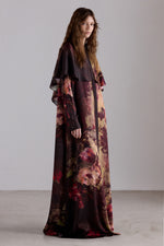 Painterly Rose Silk Chemisier Dress