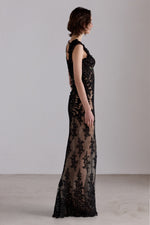 Couture Lace Column Dress