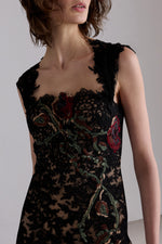 Couture Lace Column Dress