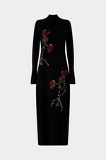 Open-Back Turtleneck Dress