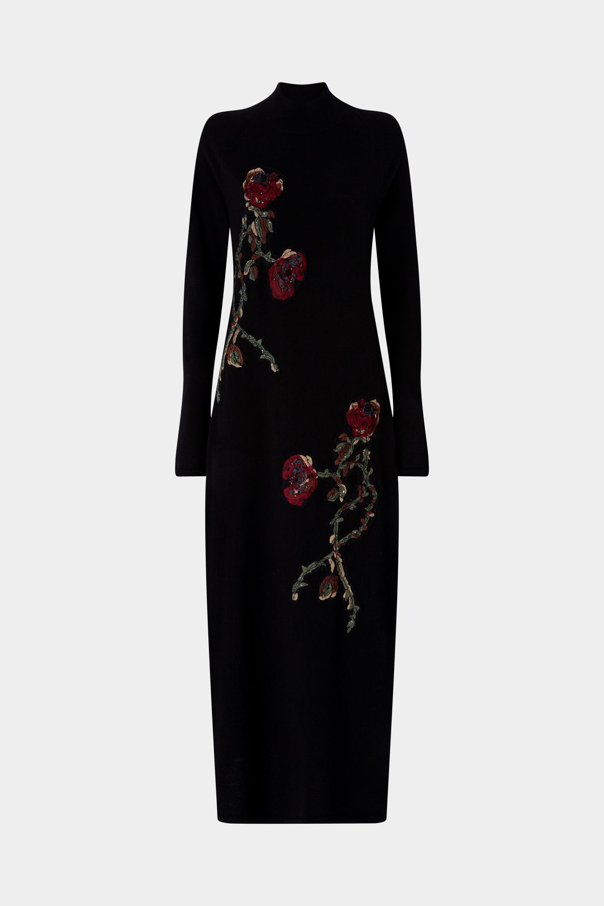 Open-Back Turtleneck Dress