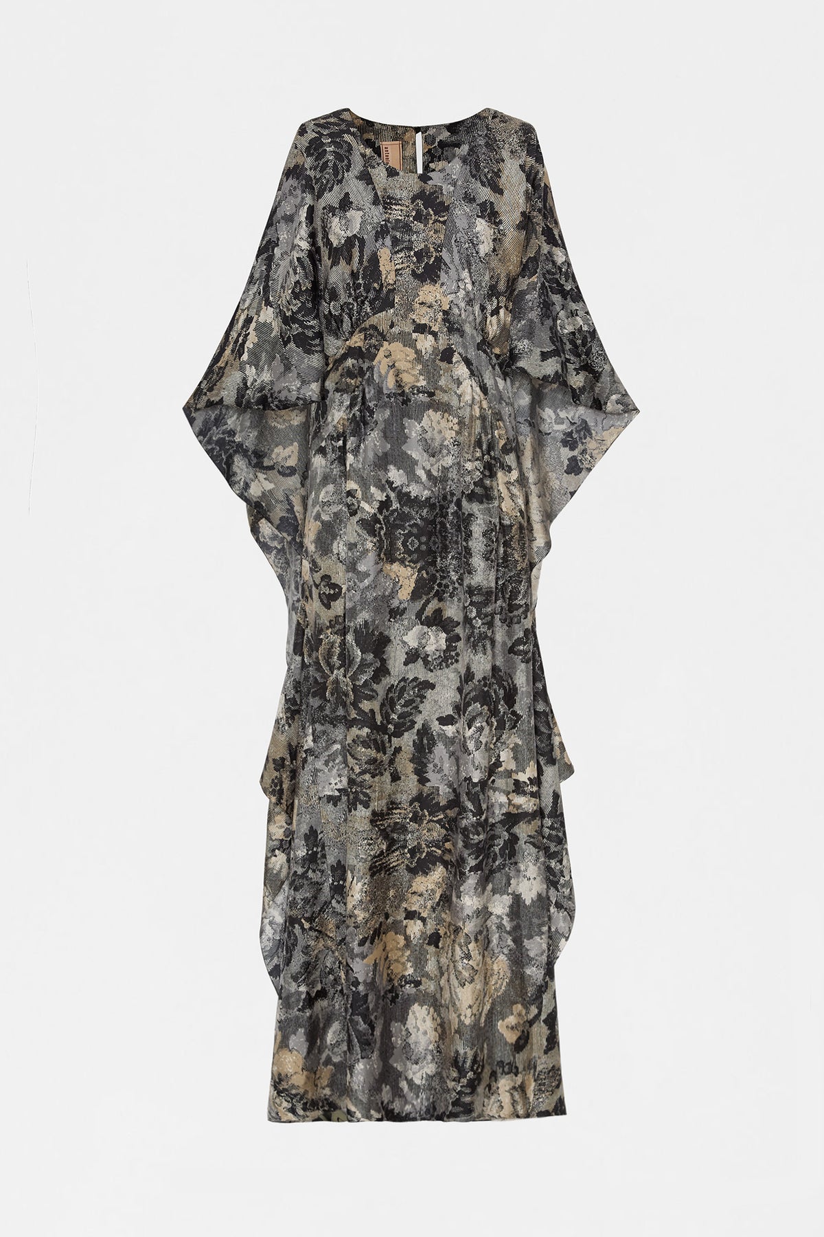 Floral Print Draped Maxi Dress