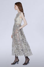 One-shoulder Lace Midi Dress