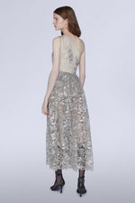 One-shoulder Lace Midi Dress