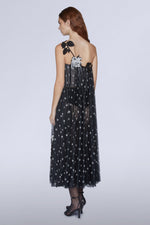 Midi Lace Dress with Embroidery