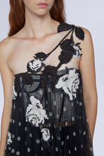 Midi Lace Dress with Embroidery