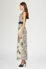 Midi Dress Tropical & Leopard Print