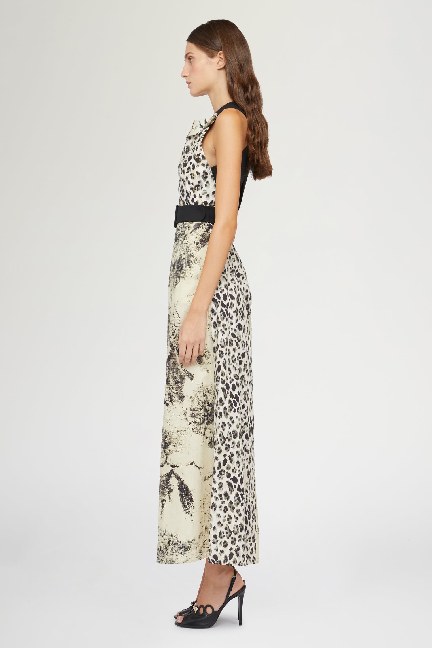 Midi Dress Tropical & Leopard Print