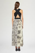 Midi Dress Tropical & Leopard Print