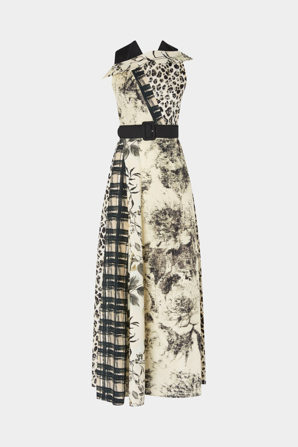Midi Dress Tropical & Leopard Print