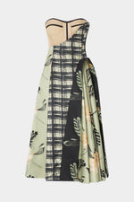 Abito Bustier Stampa Ibiscus