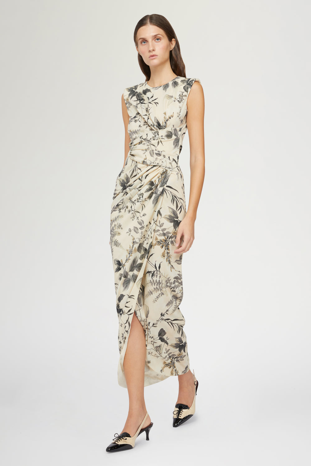 Midi Dress Tropical Print