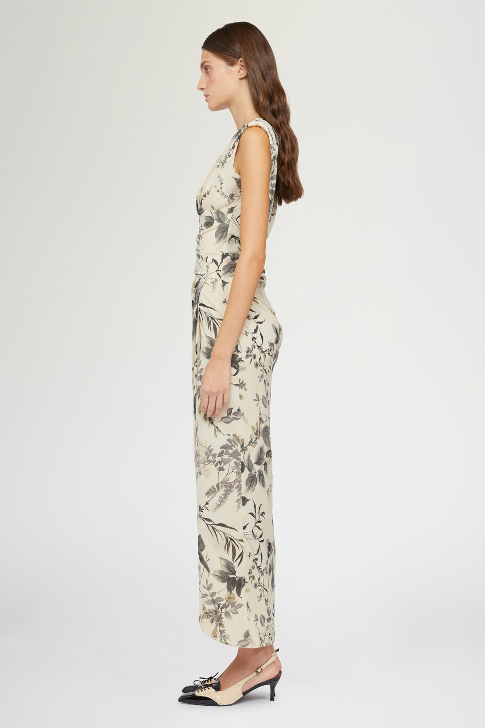 Midi Dress Tropical Print