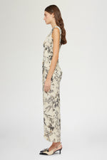Midi Dress Tropical Print