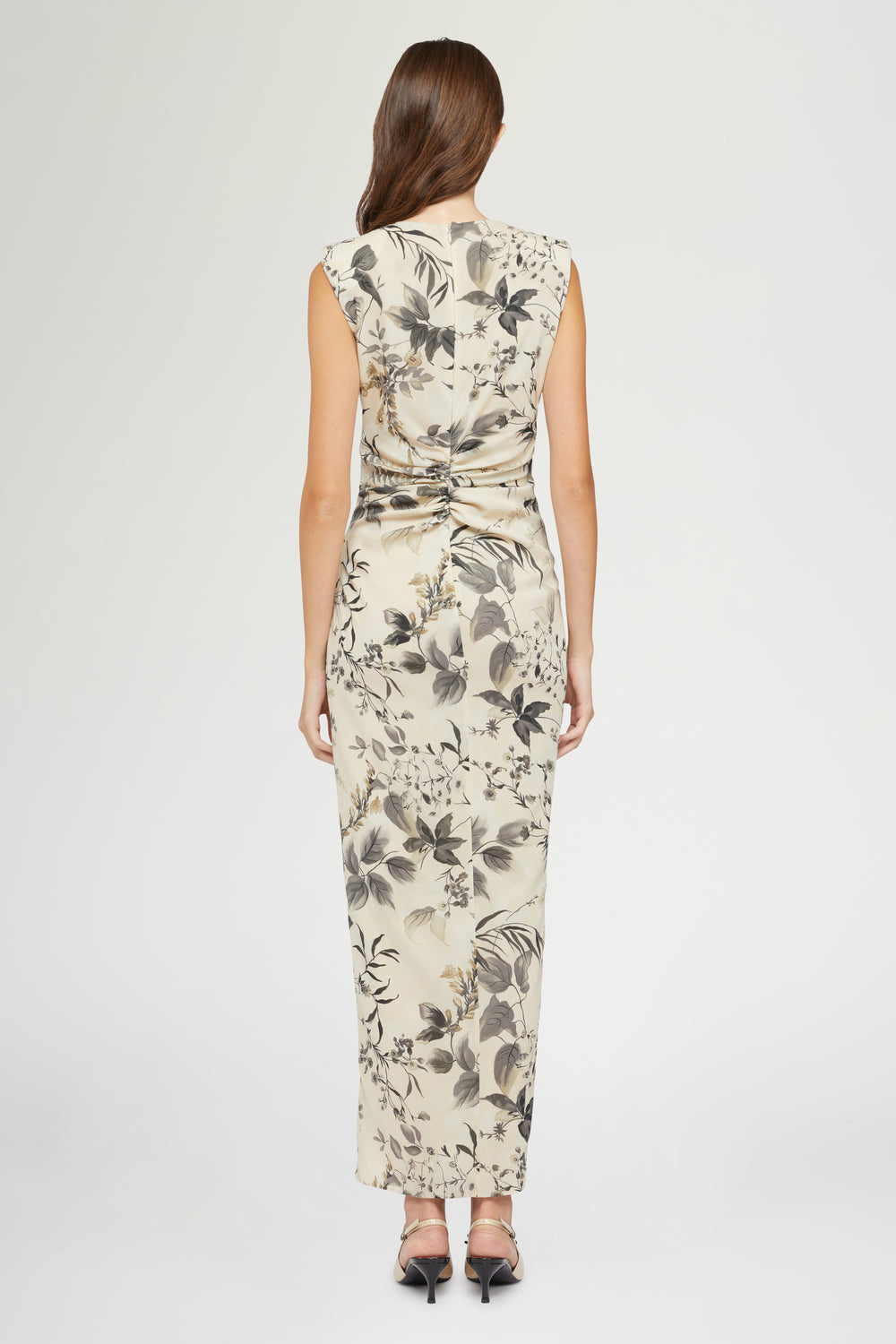 Midi Dress Tropical Print