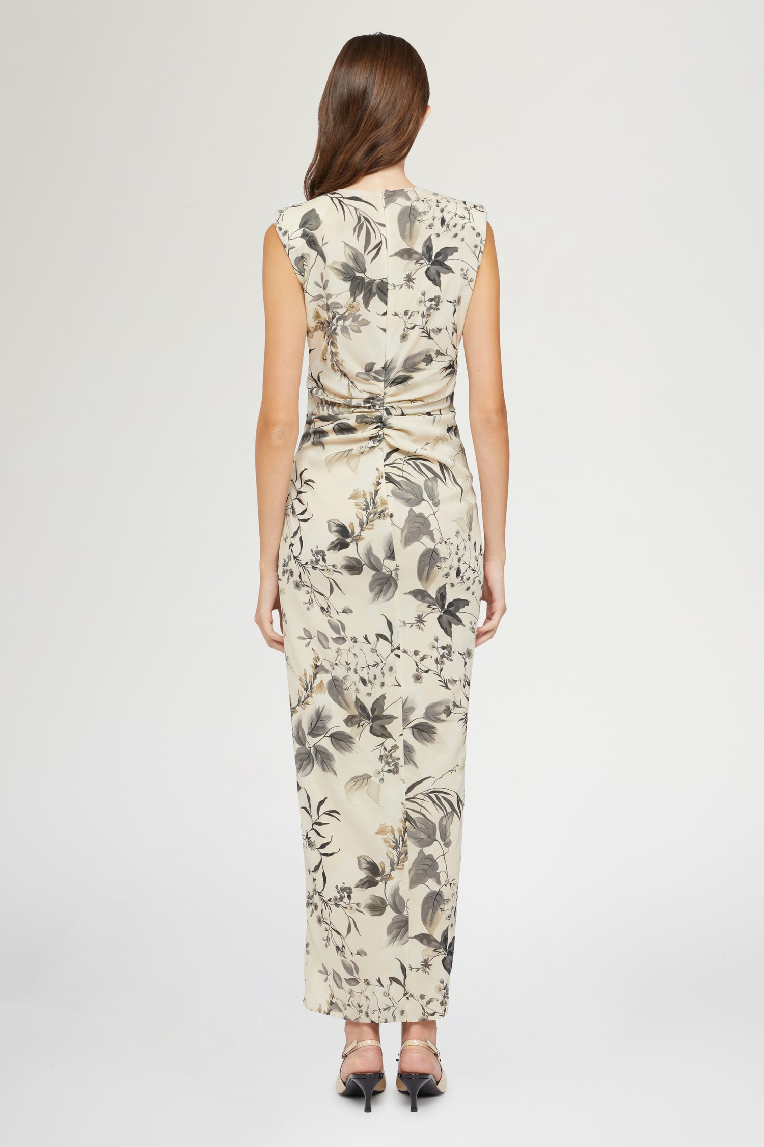 Midi Dress Tropical Print