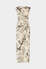 Midi Dress Tropical Print