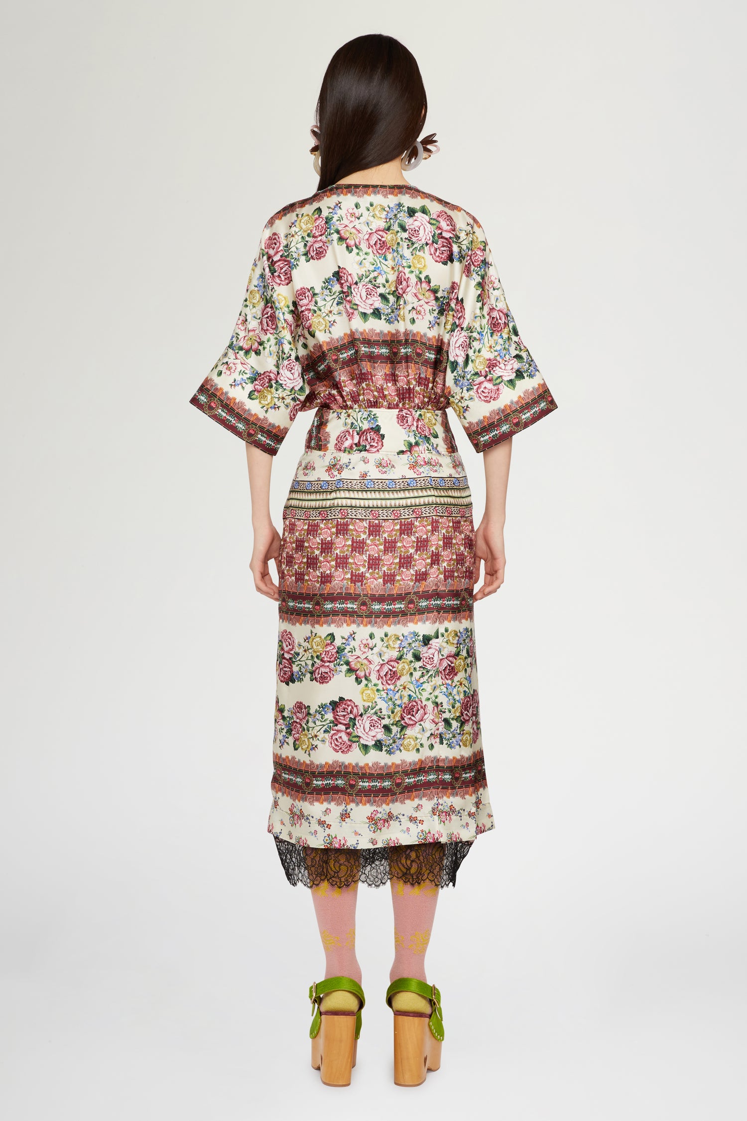 Wrap Silk Dress Folk Ballad
