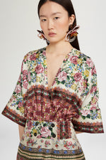 Wrap Silk Dress Folk Ballad
