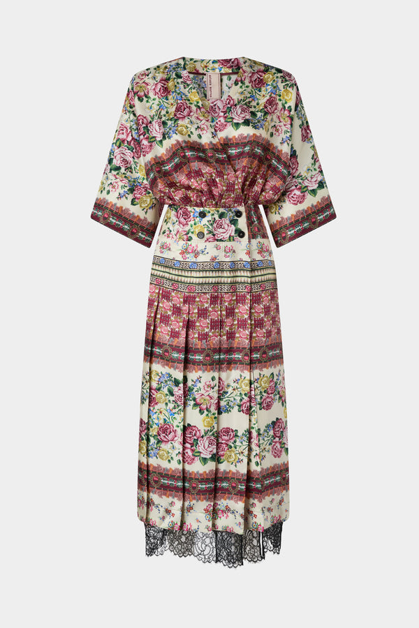 Wrap Silk Dress Folk Ballad