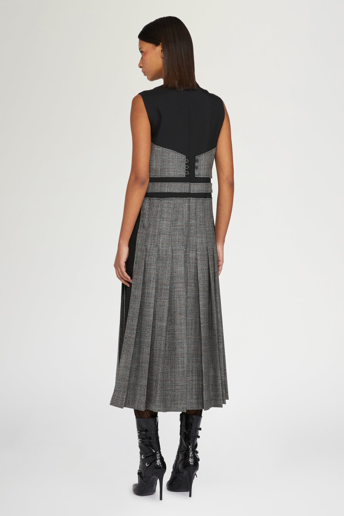 Sleeveless Wool Midi Dress