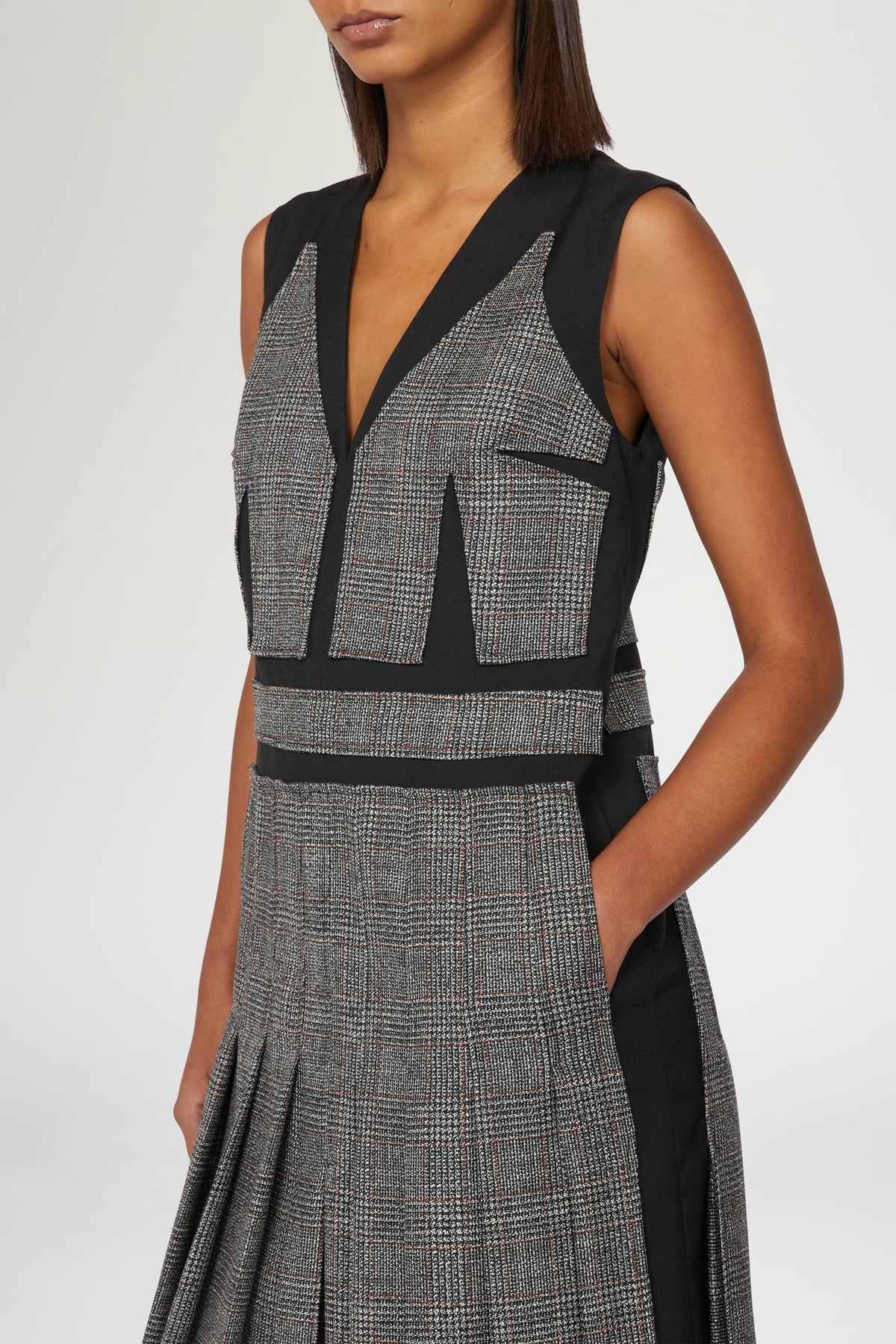 Sleeveless Wool Midi Dress