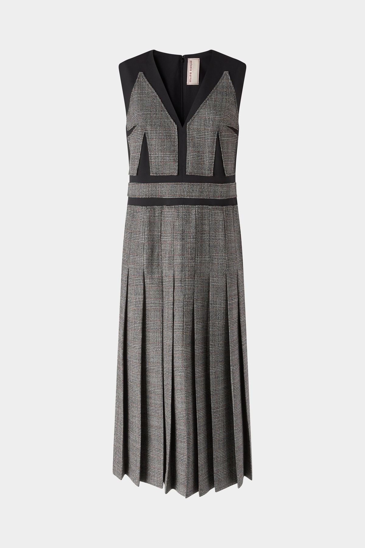 Sleeveless Wool Midi Dress