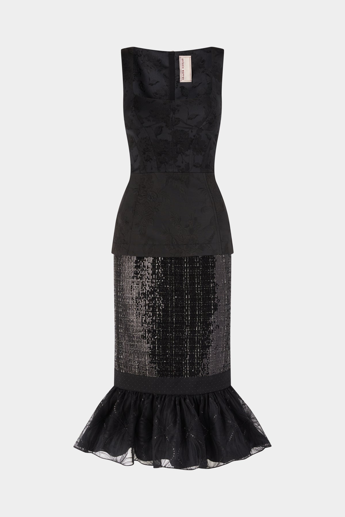 Abito Midi Bustier Nero