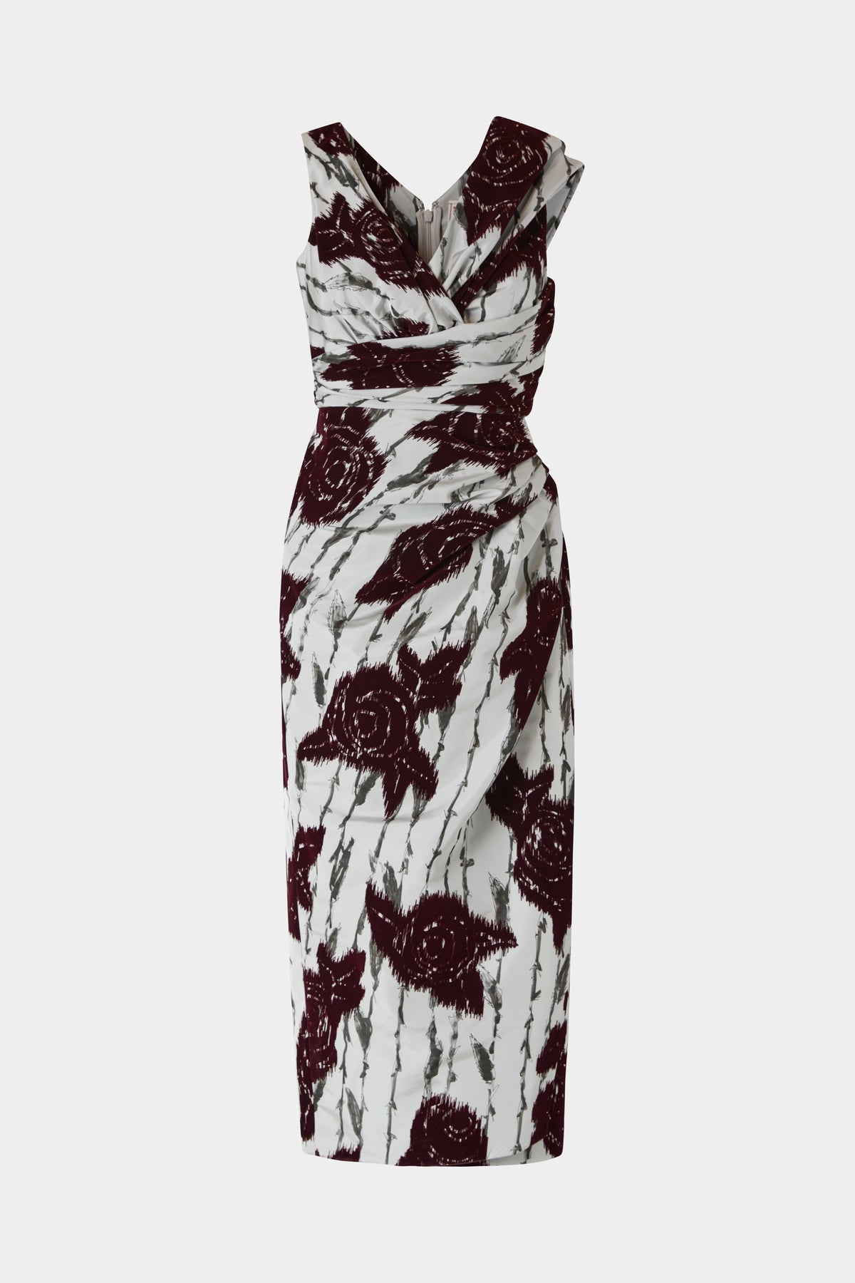 Abito Midi Rose Floccate