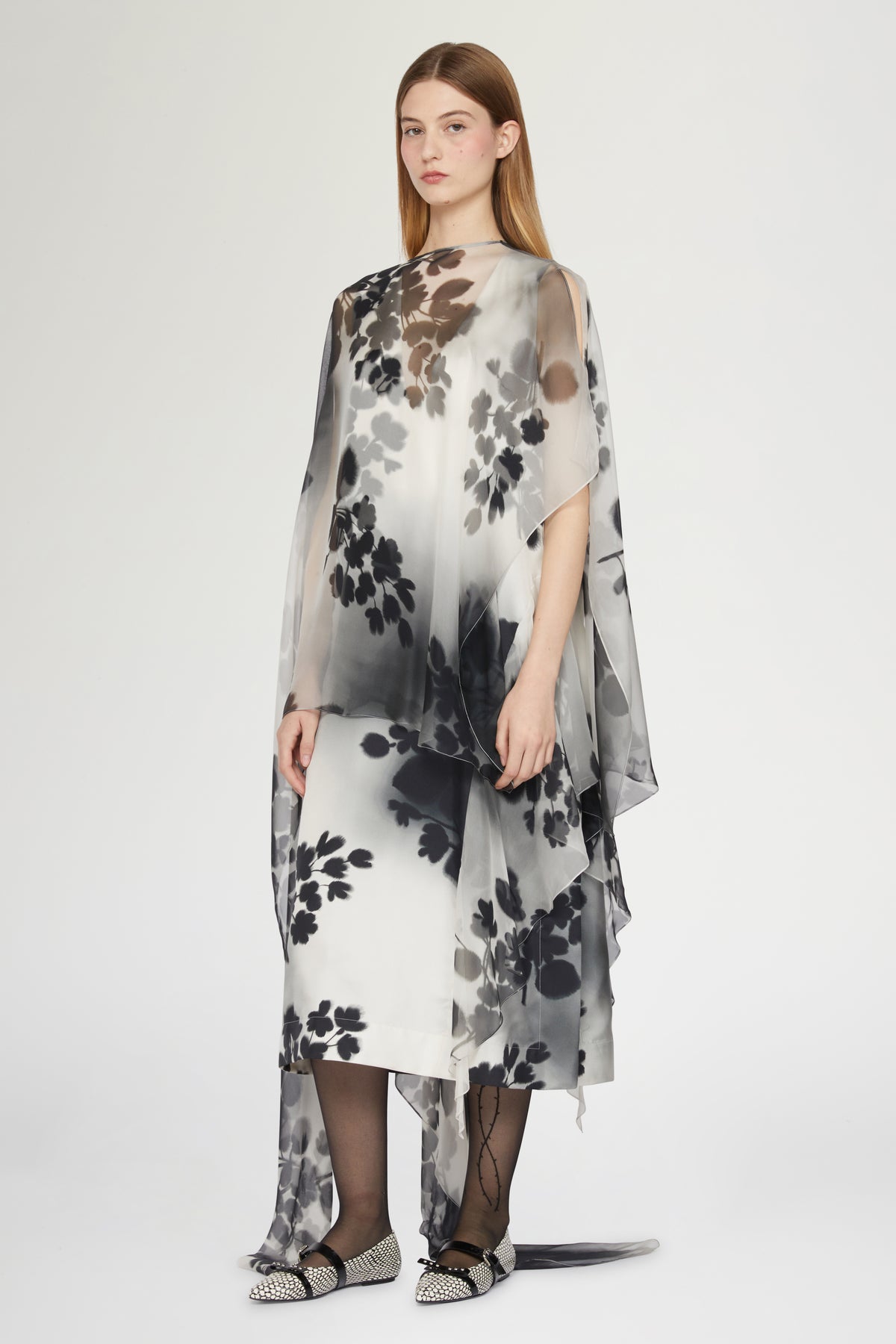 Asymmetric Silk Midi Dress