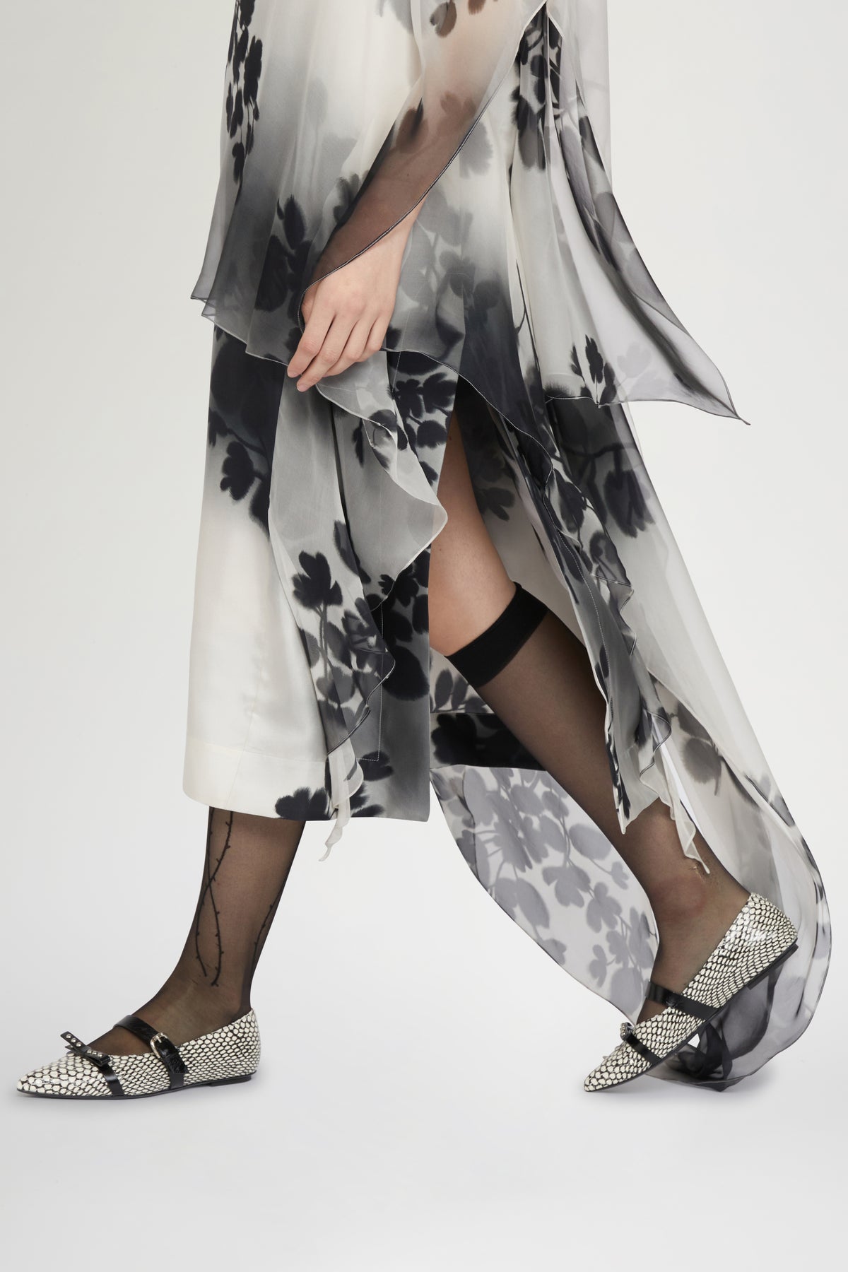 Asymmetric Silk Midi Dress