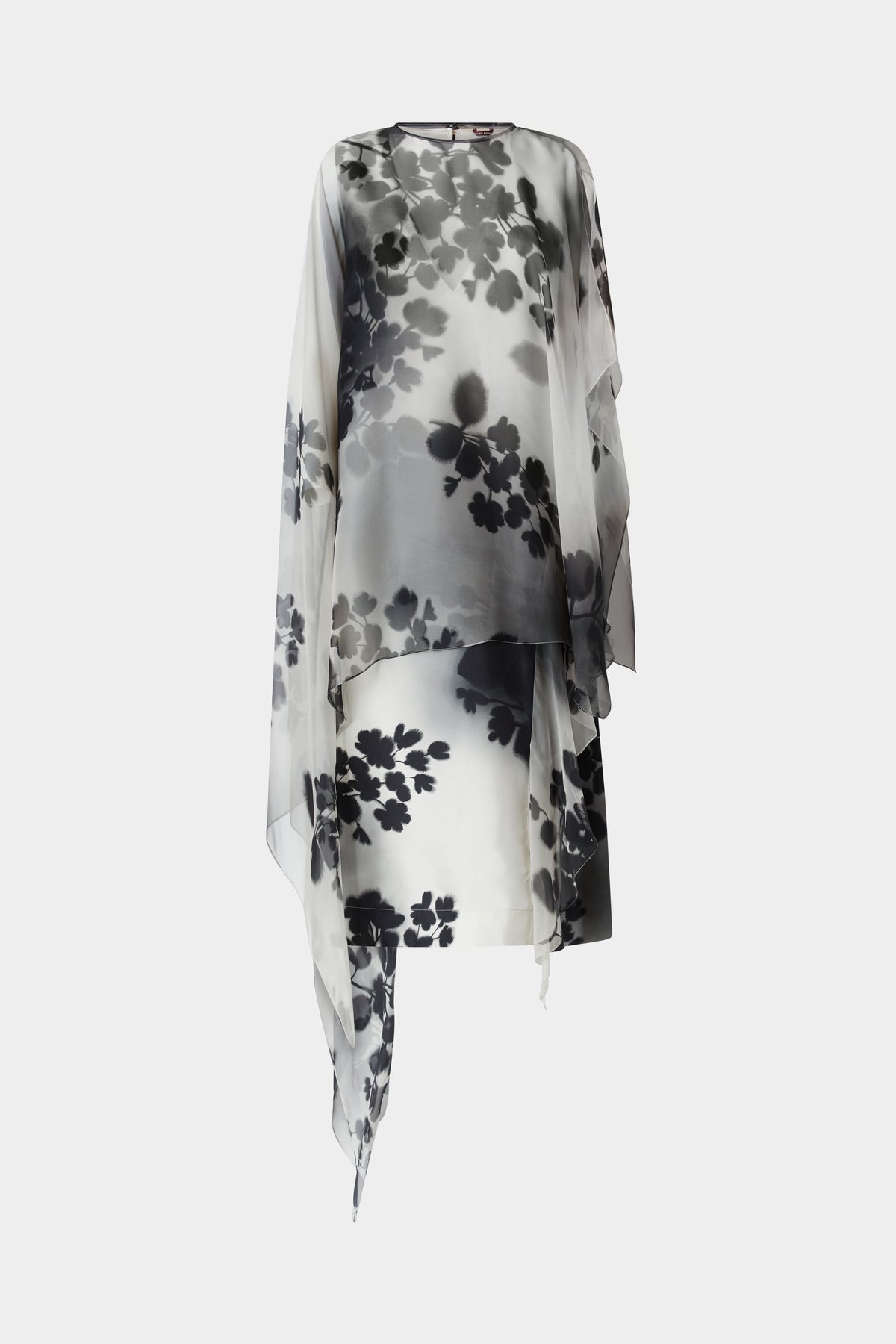 Asymmetric Silk Midi Dress