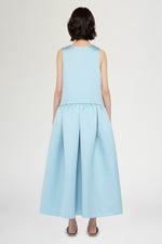 Flared Dress with Side Ruffles