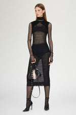 Sheath Dress with High Neck